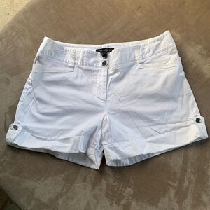 WHBM White Shorts Size 8, Worn Once